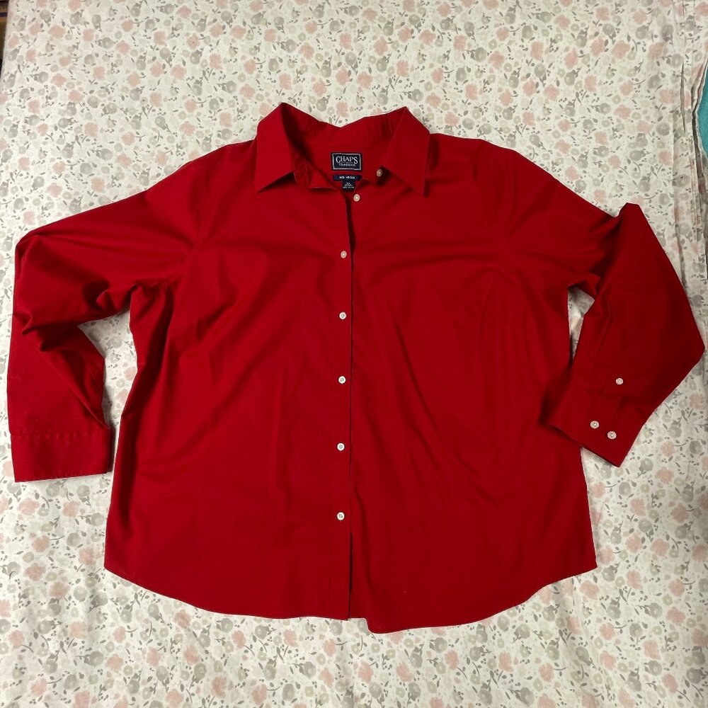 Chaps Women's 2x Button Down Collared Wrinkle Res… - image 7